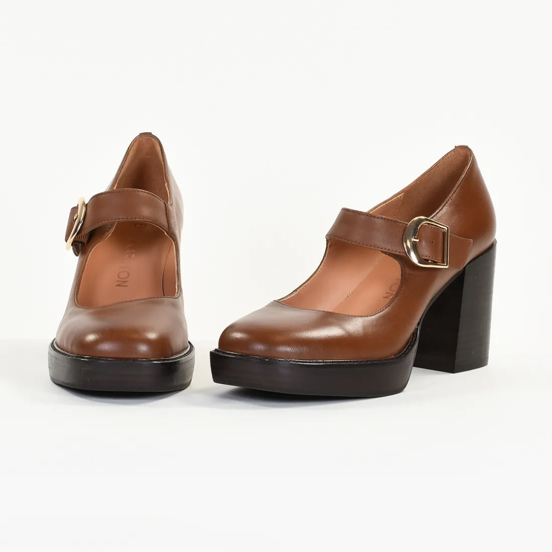 Escarpins femme en Cuir ROSIA Cognac