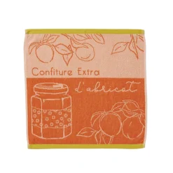 Essuie-mains imprimé en jacquard de coton DELICE D'ABRICOTS-Orange