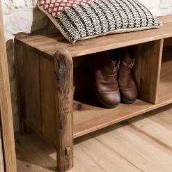 Etagère / Rangement Chaussures ANDRIAN 2 Niches Bois Pin Recyclé