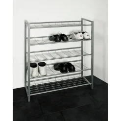 Etagère chaussures 5 grilles en acier