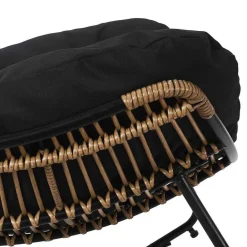 Fauteuil A Bascule Coussin noir