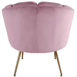 Fauteuil arrondi Velours Rose COKILL