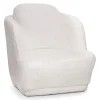 Fauteuil cosy Furdol Tissu Effet peau de mouton Crème