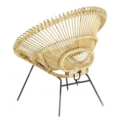 Fauteuil Ethnique Rotin Naturel ATOZZA
