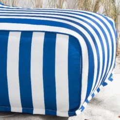 FAUTEUIL GONFLABLE - SUMMER STRIPES Bleu 90x60x70cm