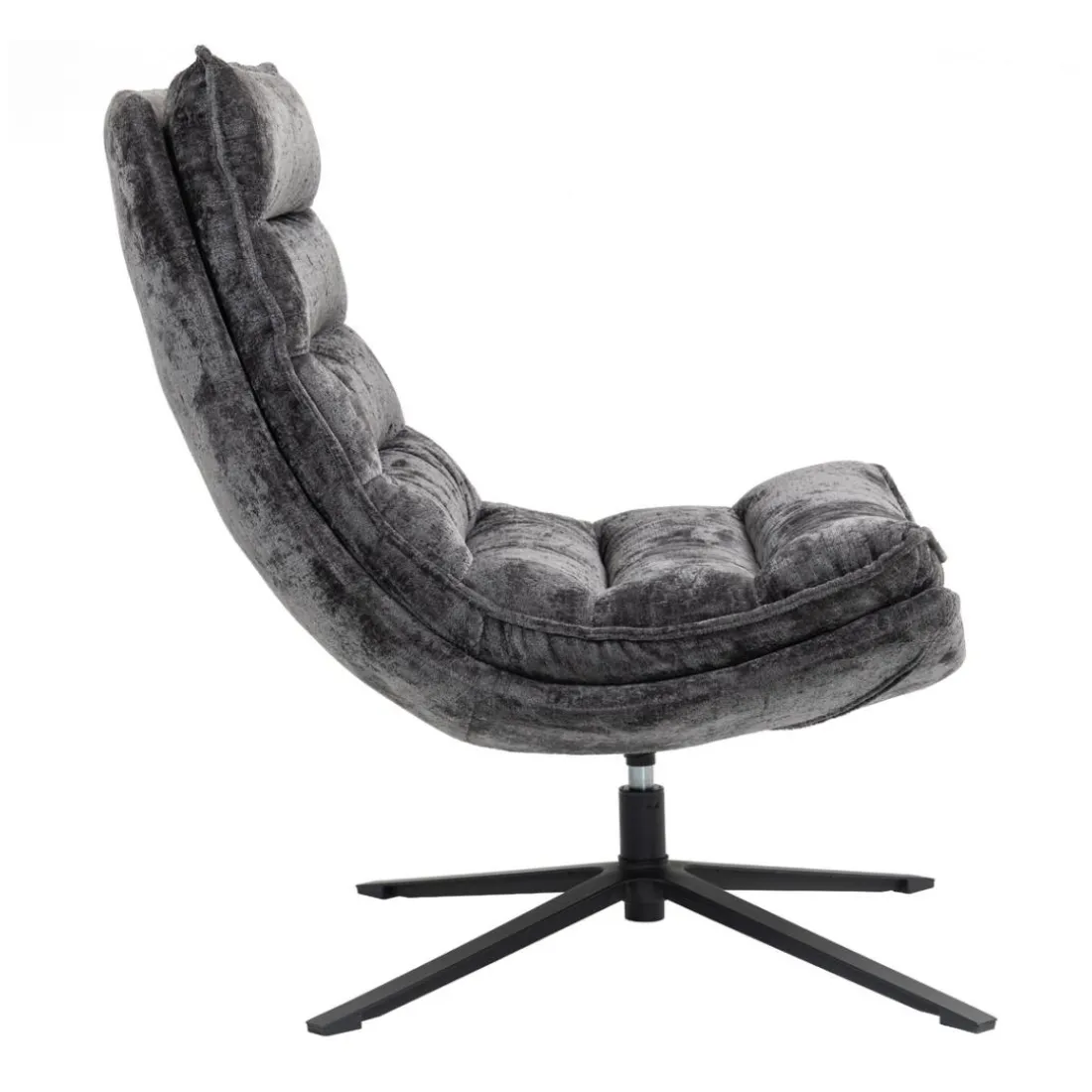 Fauteuil pivotant gris foncé Brava