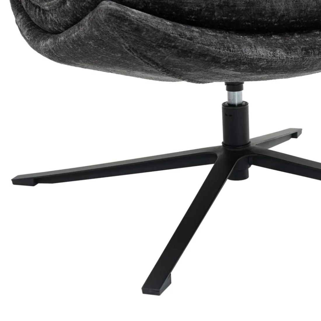 Fauteuil pivotant gris foncé Brava