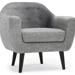 Fauteuil scandinave OLAF Tissu Gris Clair