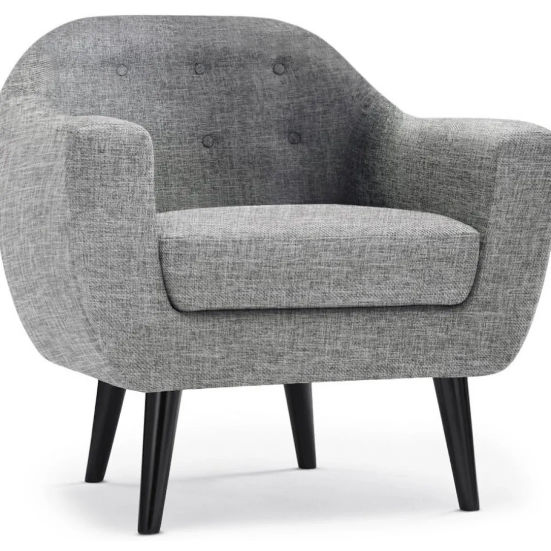 Fauteuil scandinave OLAF Tissu Gris Clair