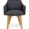 Fauteuil Scandinave Tissu Gris foncé SENDAT