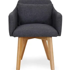 Fauteuil Scandinave Tissu Gris foncé SENDAT