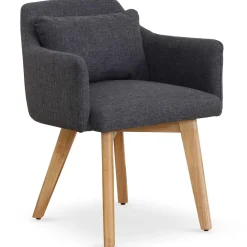 Fauteuil Scandinave Tissu Gris foncé SENDAT