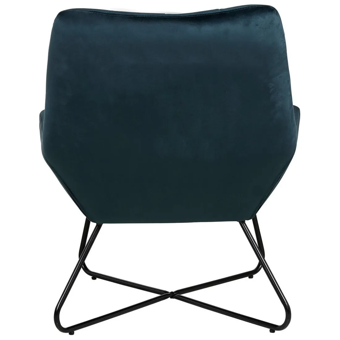 Fauteuil velours gris bleu