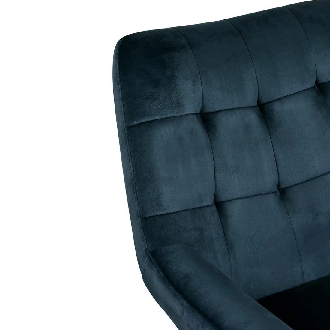 Fauteuil velours gris bleu