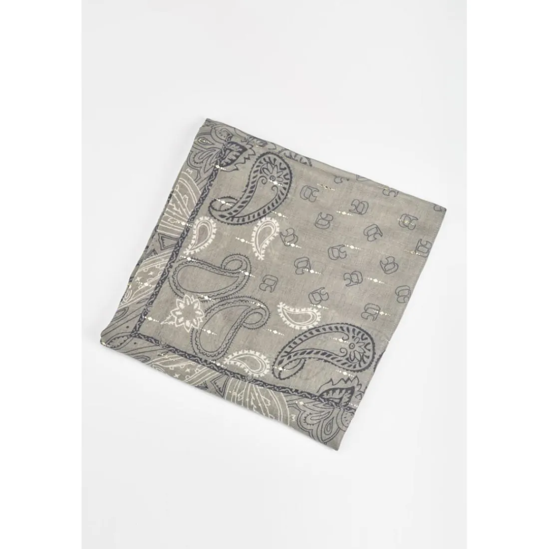 Foulard à motif BANDANA kaki Tara