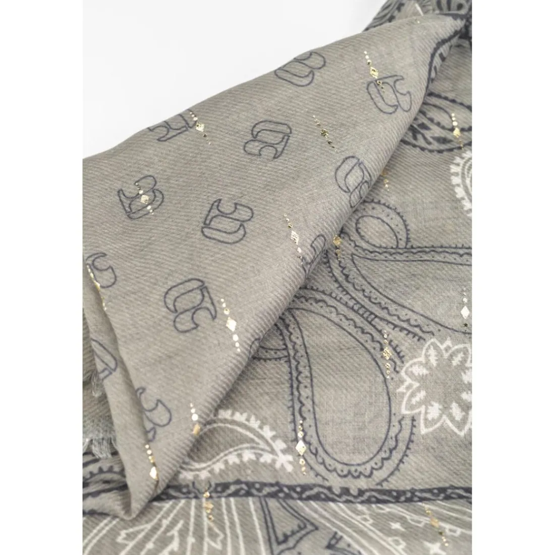 Foulard à motif BANDANA kaki Tara