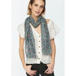 Foulard AHORA vert Kai en lin