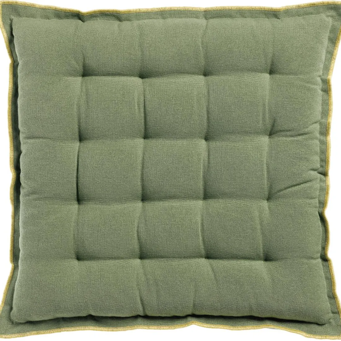 Galette de chaise Grace recyclée Matcha 40 x 40 x 3