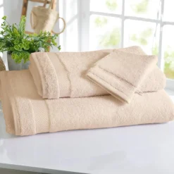 Gant de toilette Beige sable 500G ATLANTIQUE
