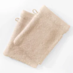 Gant de toilette Beige sable 500G ATLANTIQUE