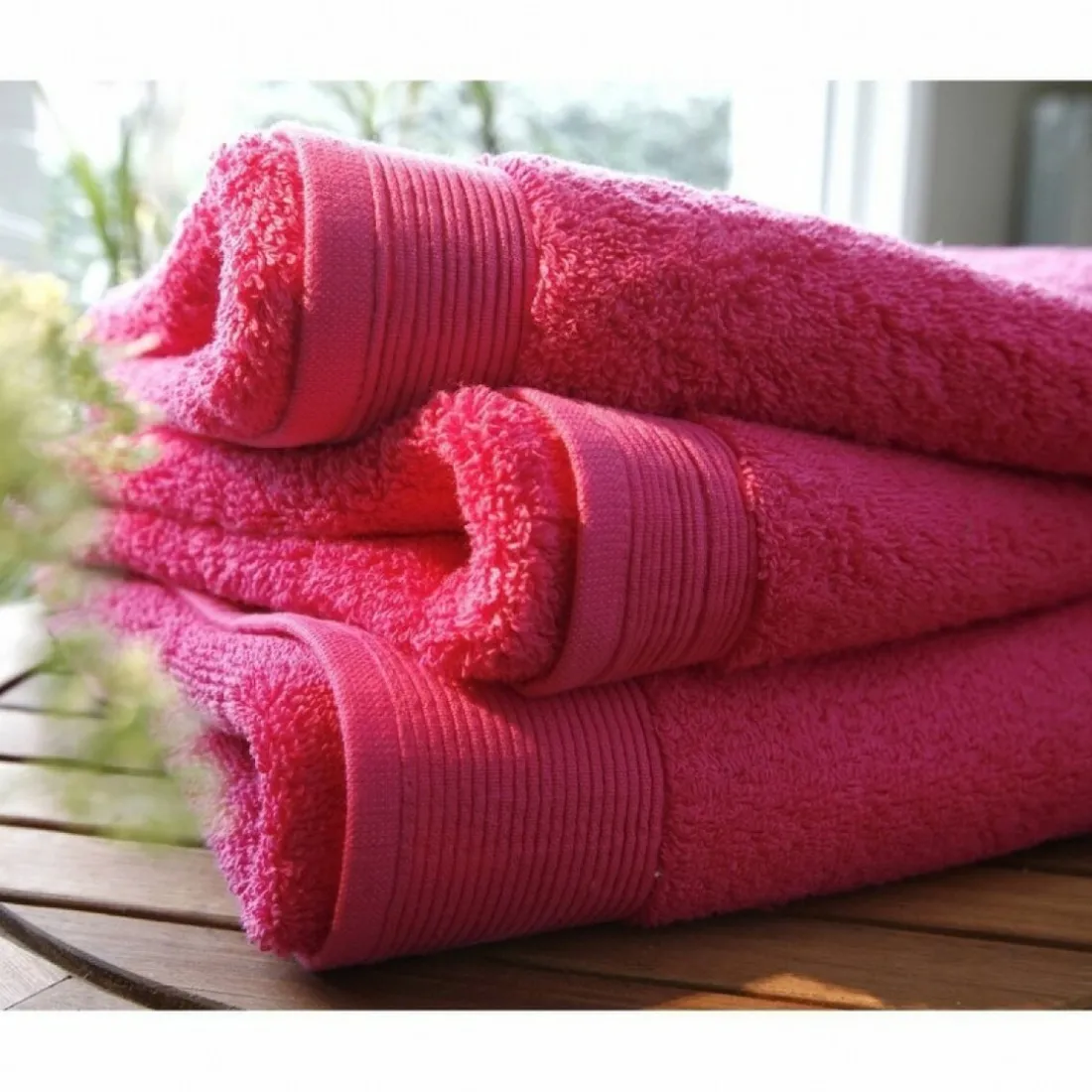 Gant uni micro-coton - Fuchsia