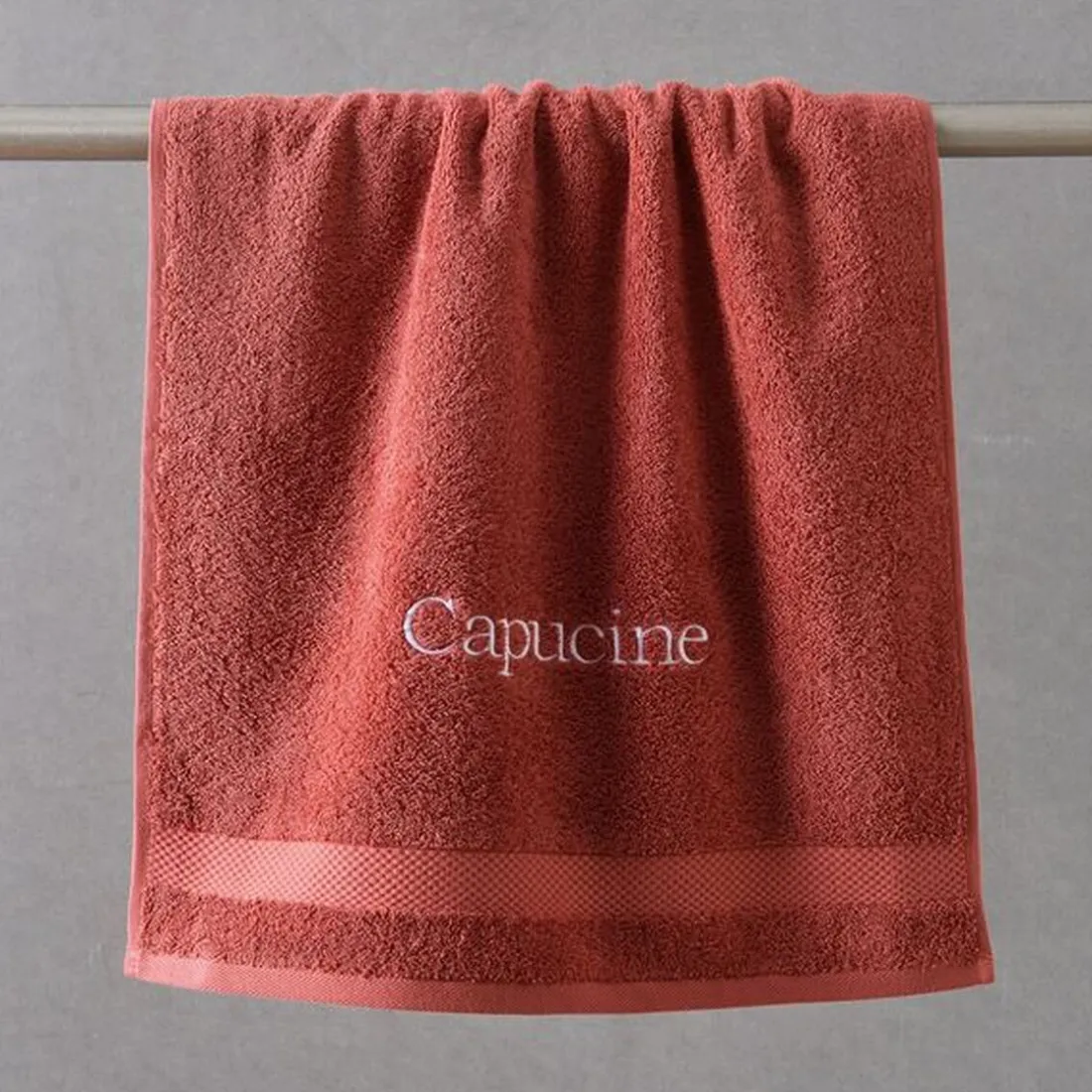 Gants de toilette en Coton éponge bouclette ATLANTIQUE Rouge grenade