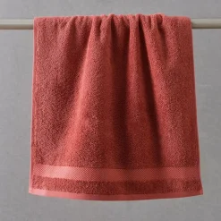 Gants de toilette en Coton éponge bouclette ATLANTIQUE Rouge grenade