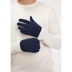 Gants unisexe en cachemire bleu marine
