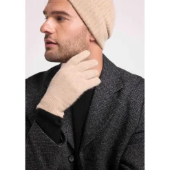 Gants unisexe MH-006 en cachemire new beige creme