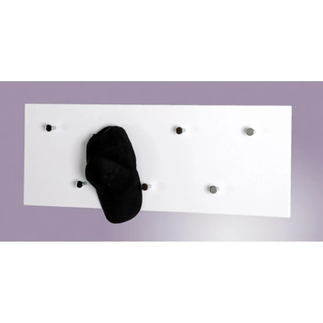 Garderobe murale blanche 7 crochets en acier
