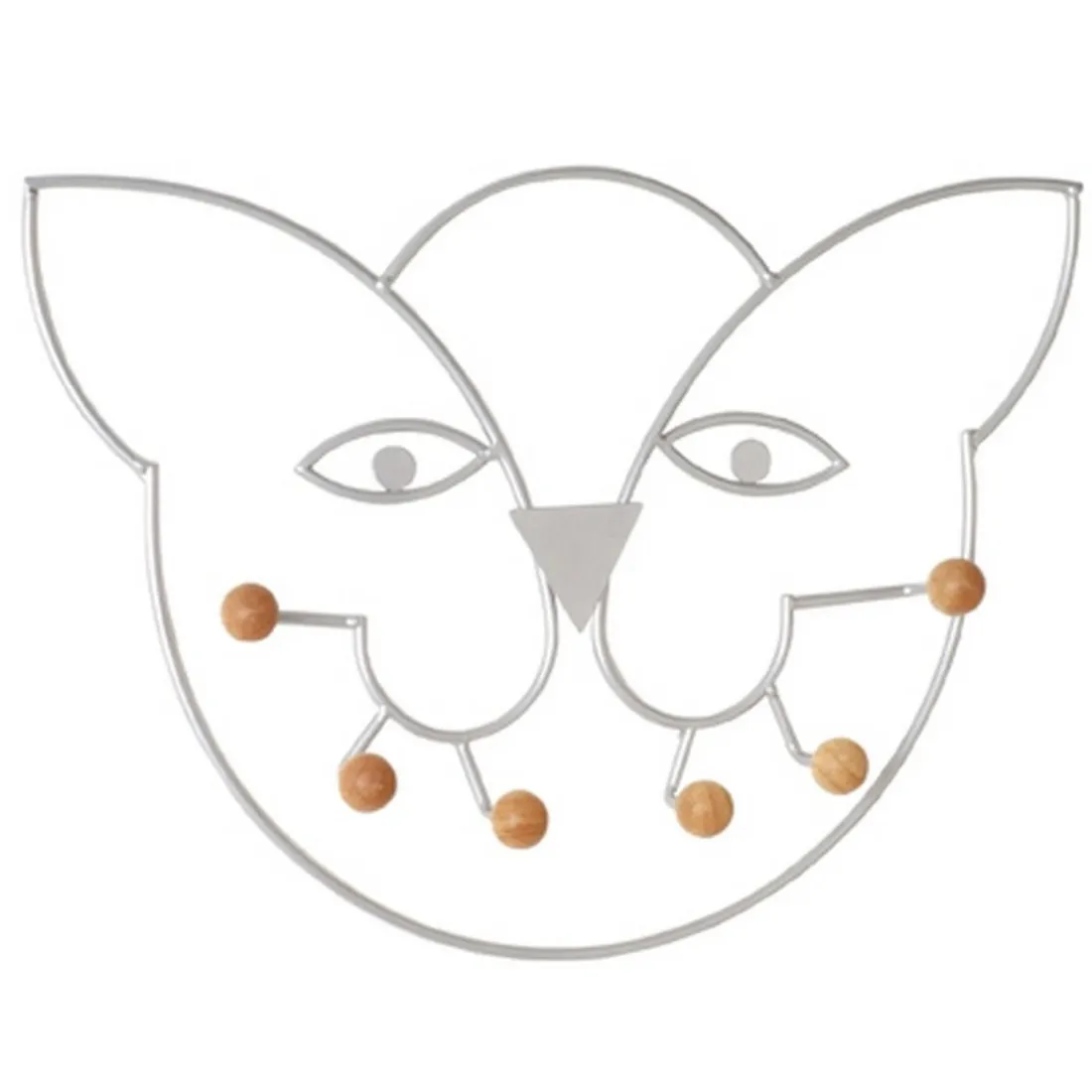 Garderobe murale Chat avec 6 crochets