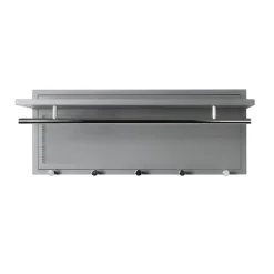 Garderobe murale en tube d'acier peint par poudrage en gris