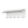 Garderobe murale en tube d'acier peint par poudrage en blanc