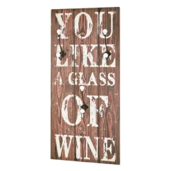 Garderobe murale Glass of Wine 3 crochets métal