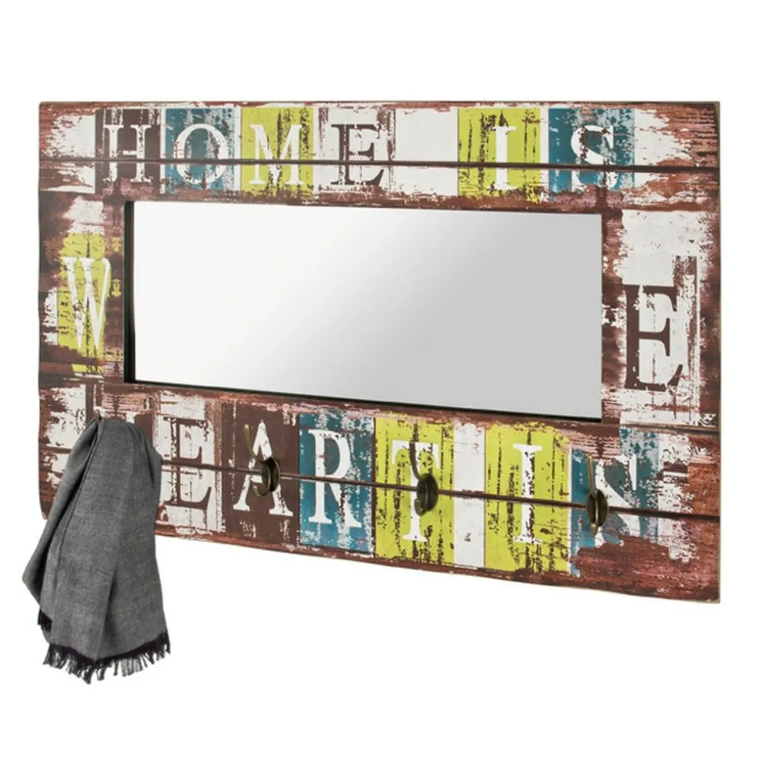 Garderobe murale Home multicolore 4 crochets