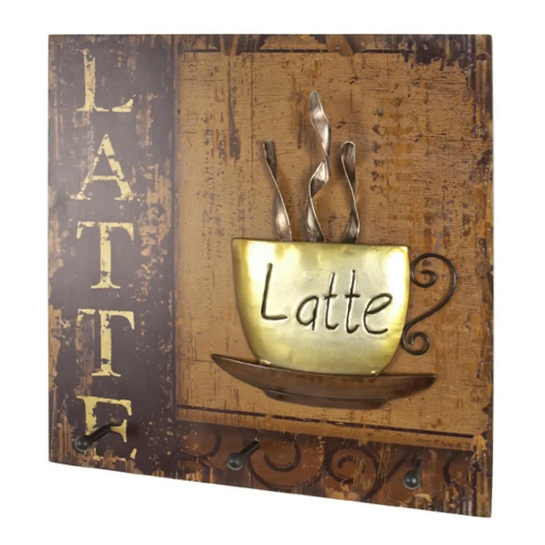 Garderobe murale Latte avec 3 crochets