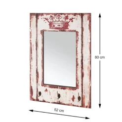 Garderobe murale miroir Royal 3 crochets