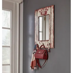 Garderobe murale miroir Royal 3 crochets