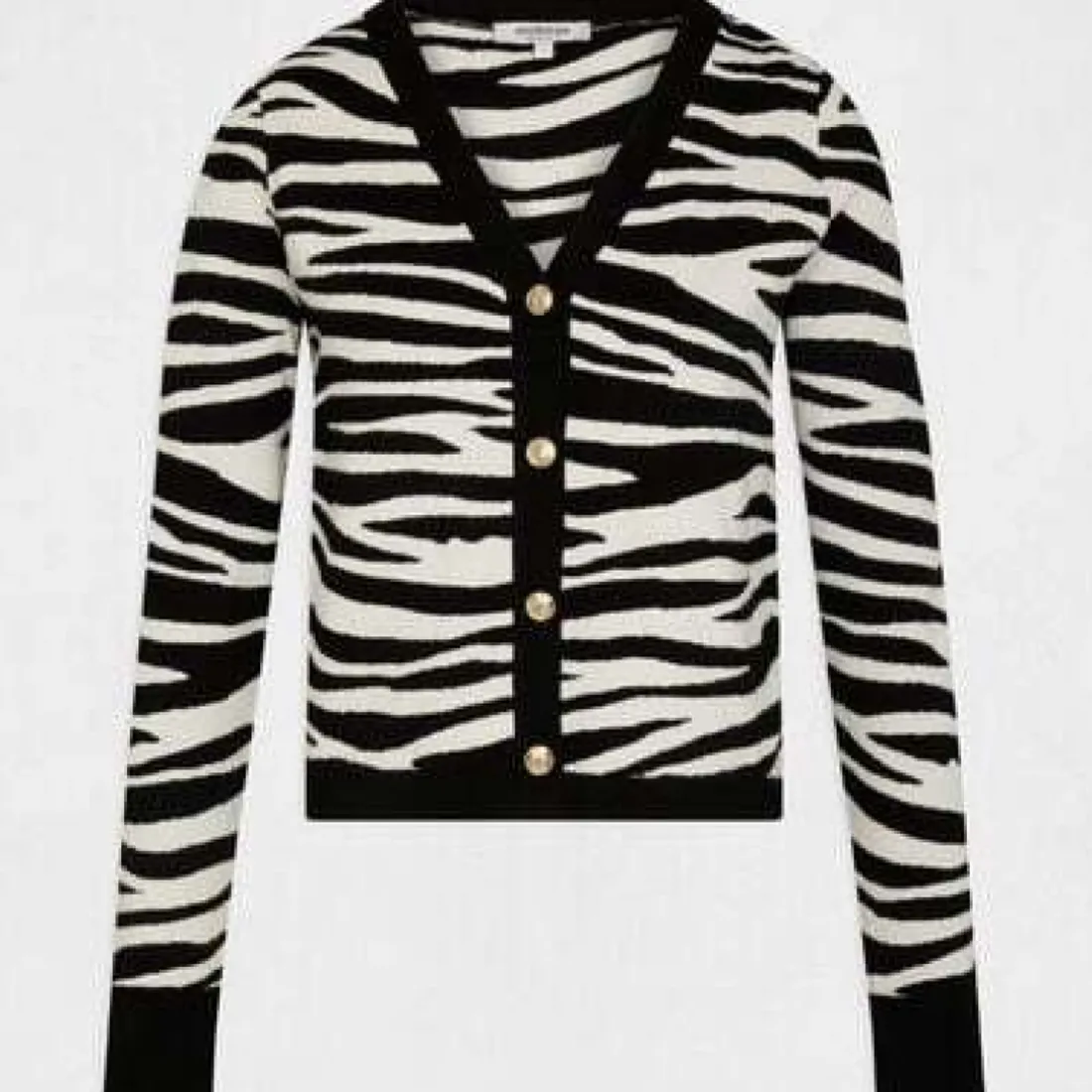 Gilet / Cardigan femme noir et blanc en viscose
