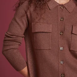 Gilet chocolat marron caramel