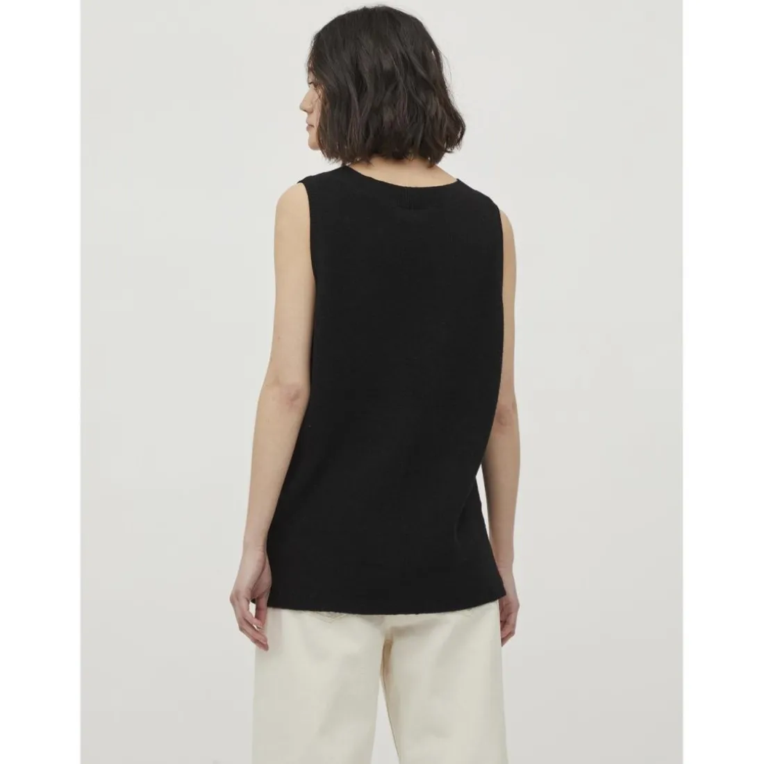 Gilet col en v noir