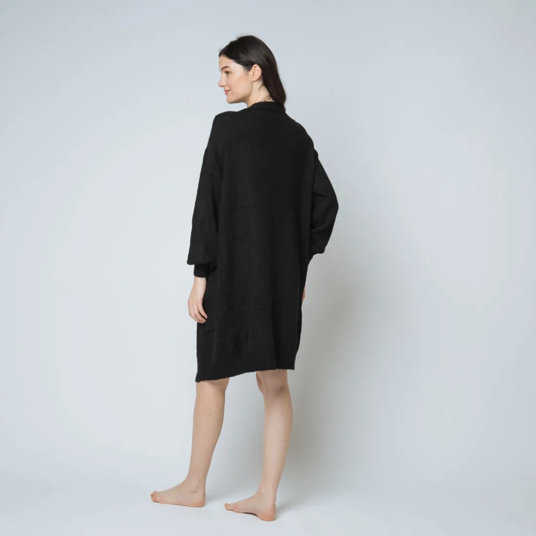 Gilet mi-long loose - Noir