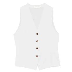Gilet VOLIE ivoire en lin