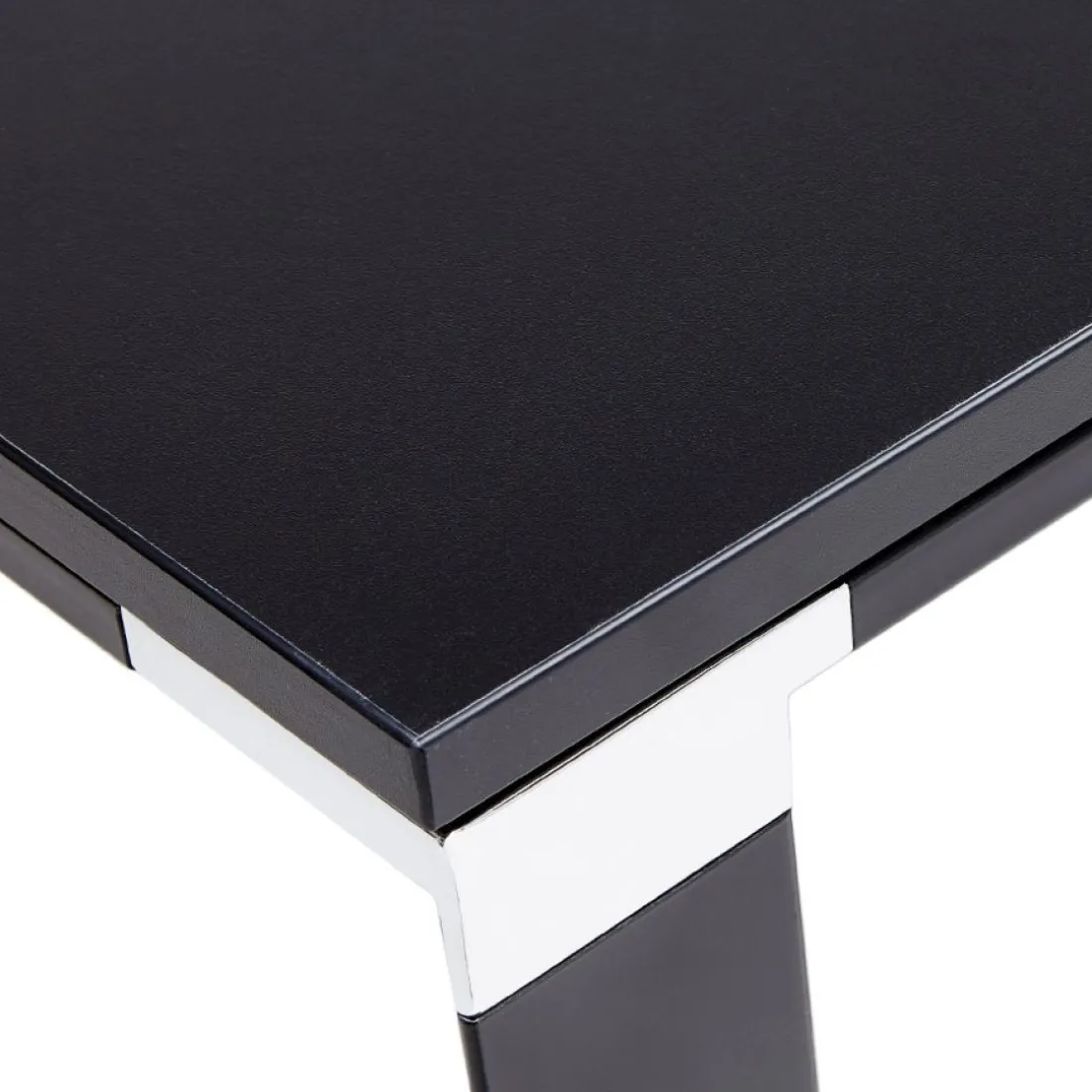 Grand bureau de direction en angle 'XLINE' en bois noir