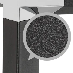 Grand bureau de direction en angle 'XLINE' en bois noir