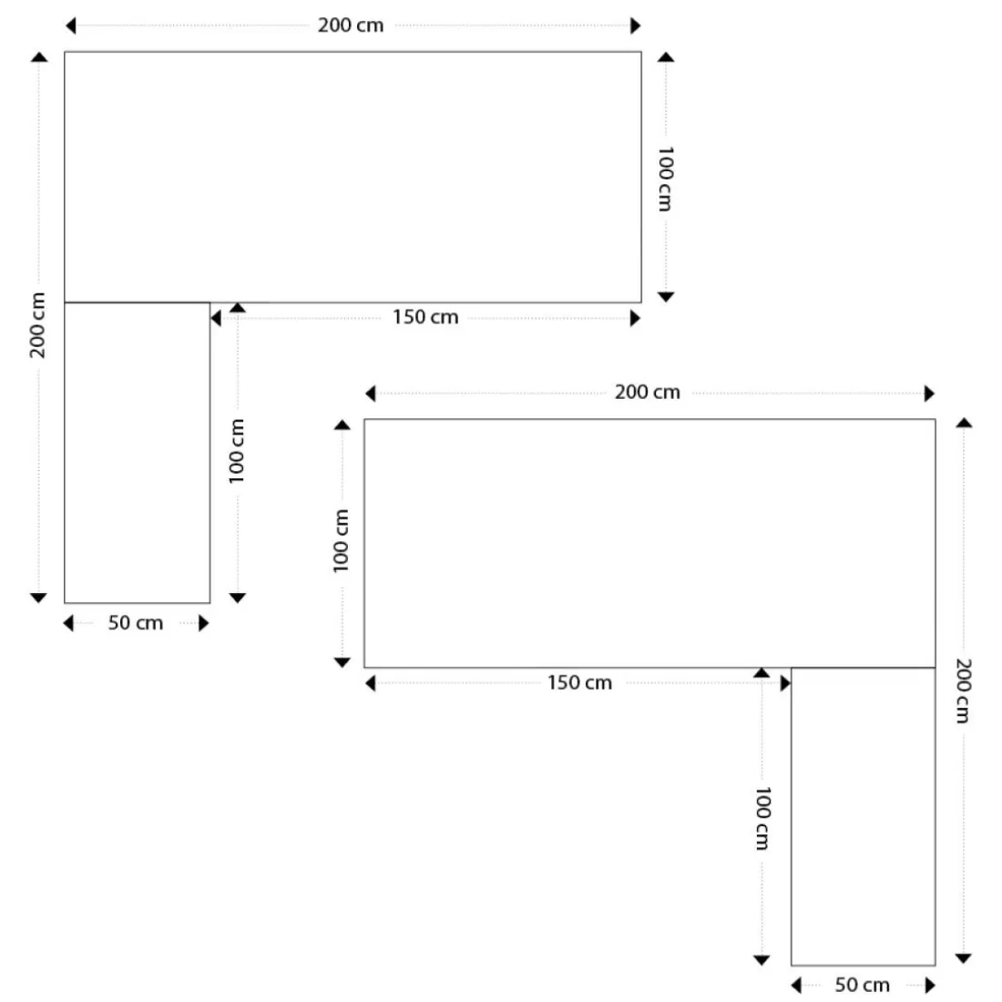 Grand bureau de direction en angle 'XLINE' en bois noir