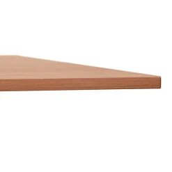 Grand bureau pliable 'FLEXO' sur roulettes en bois finition Noyer