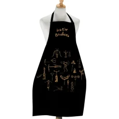 Grand Tablier de cuisine Les Tire-Bouchons Noir 72 x 96