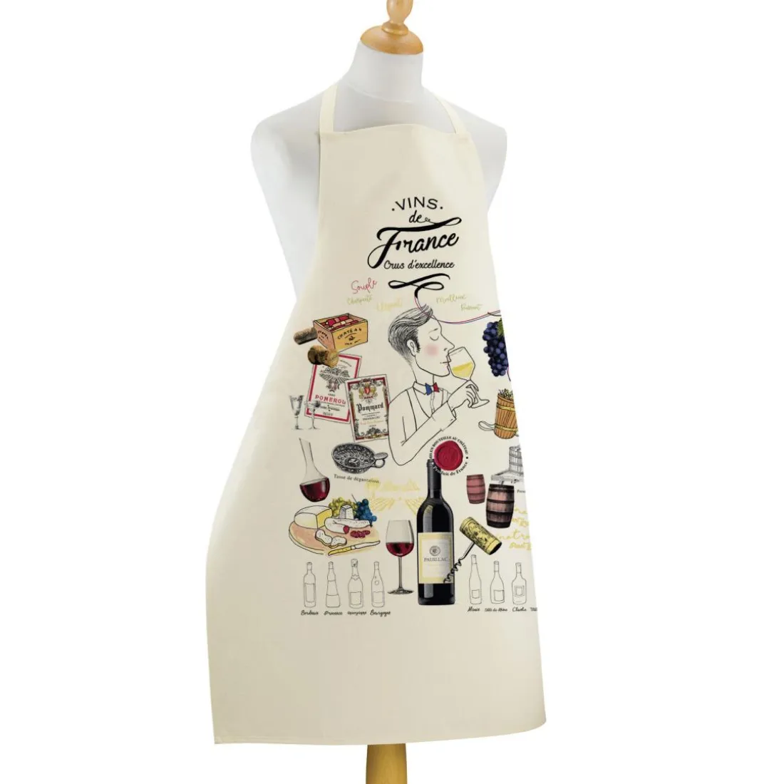 Grand Tablier de cuisine Crus d'excellence Ecru 72 x 96