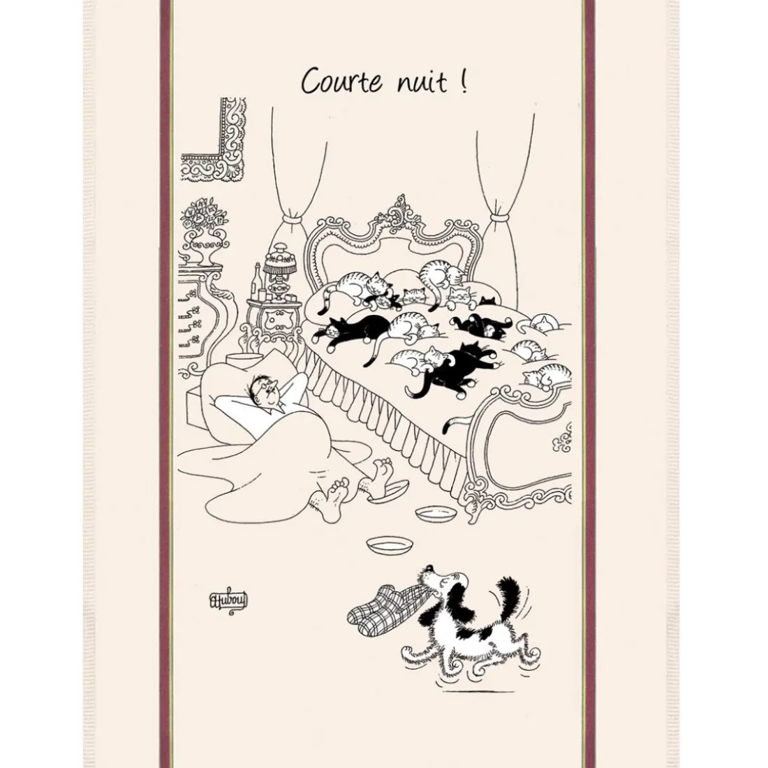 Grand torchon Dubout Courte nuit Ecru 60 x 80